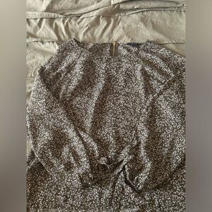 Olive green blouse-3/4 sleeves